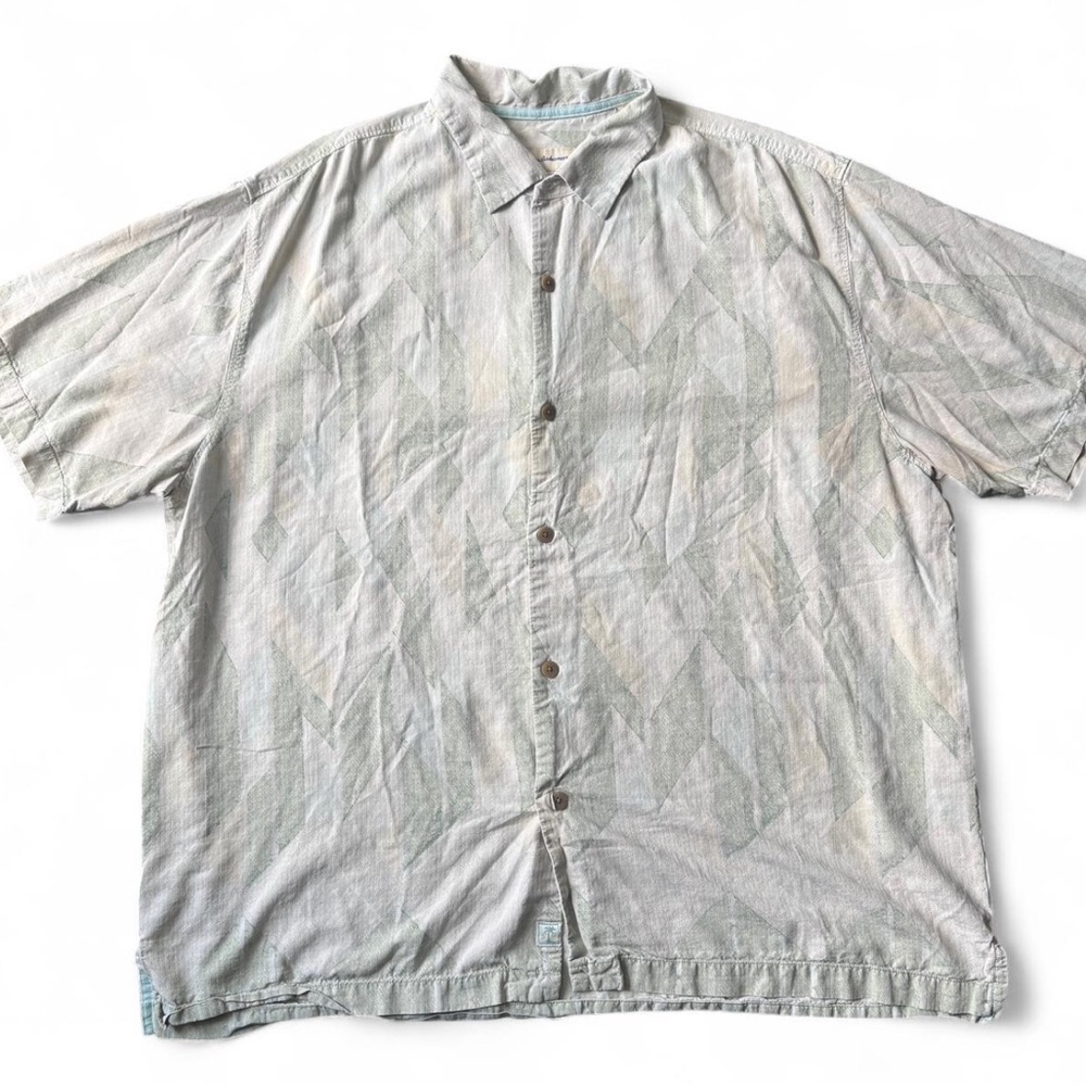 Tommy Bahama beige print polo